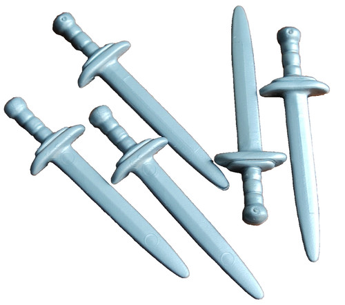 Playmobil épées grises - x5,